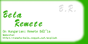 bela remete business card